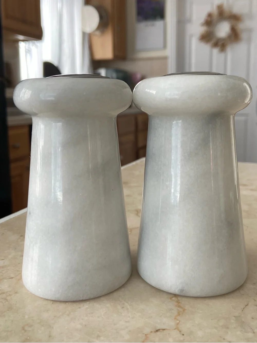 Vintage MCM Marble Salt & Pepper Shakers